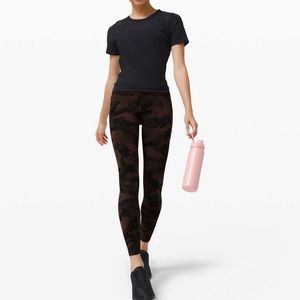 Lululemon wonder train brown camp leggings